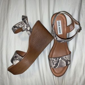Steve Madden snakeskin wedge